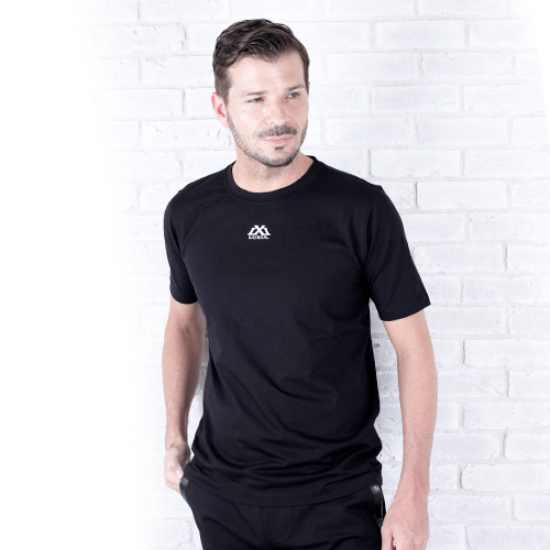 simple logo T-shirt Black